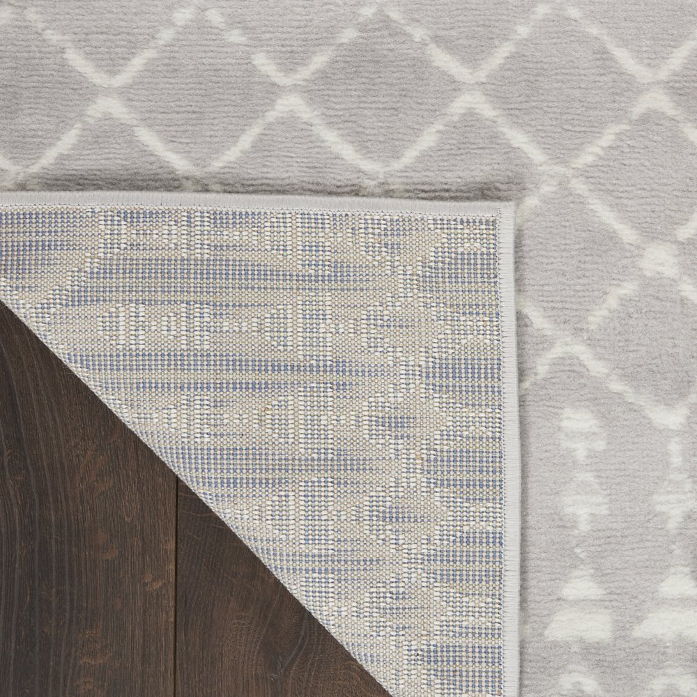 4' X 6' Ivory And Blue Geometric Area Rug