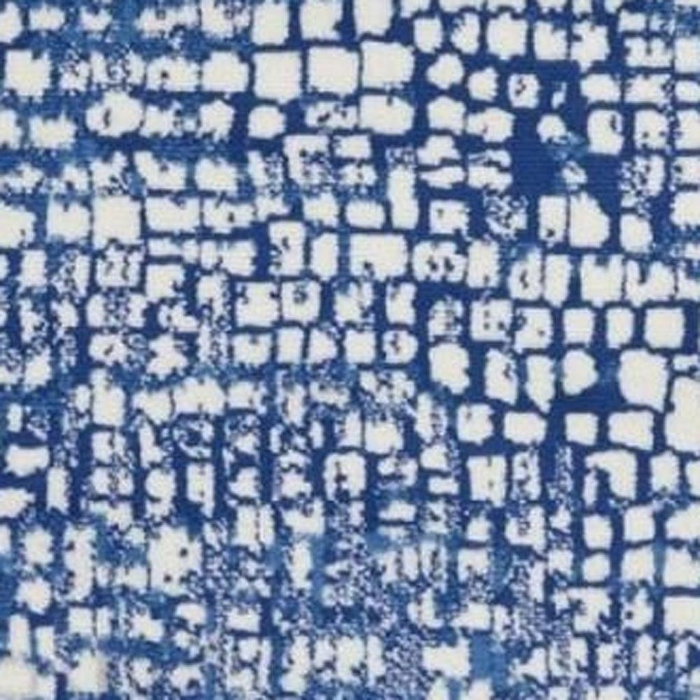 4' X 6' Ivory And Blue Geometric Area Rug