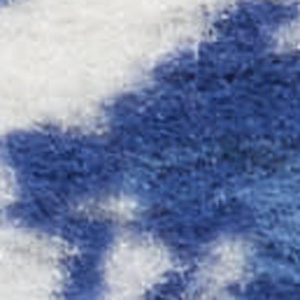 6' X 9' Blue And Ivory Abstract Distressed Area Rug