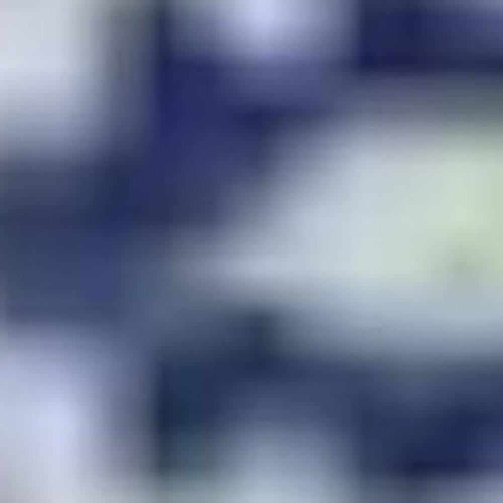 6' X 9' Ivory And Blue Geometric Distressed Area Rug