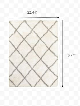 8' X 11' Ivory And Gray Geometric Lattice Area Rug