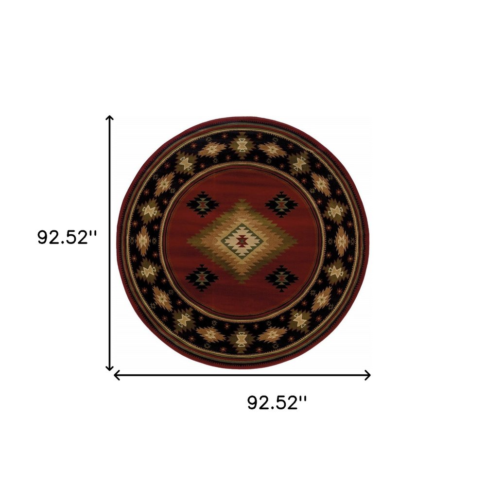 2' X 3' Red And Beige Ikat Pattern Scatter Rug