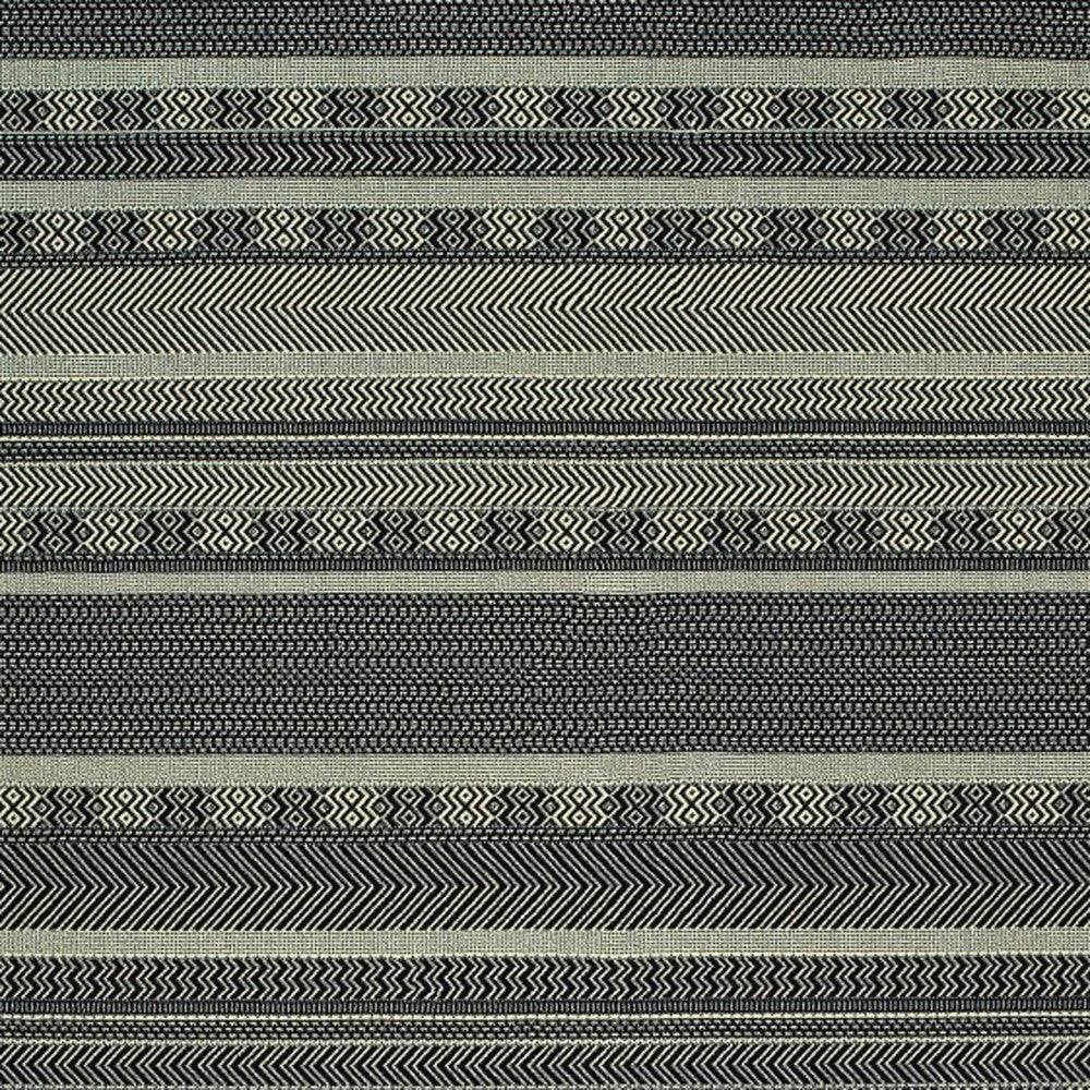 10' X 13' Black And Ivory Geometric Area Rug