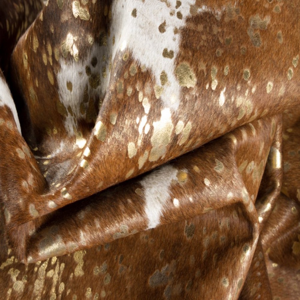 6' X 7' Brown And White Cowhide Area Rug