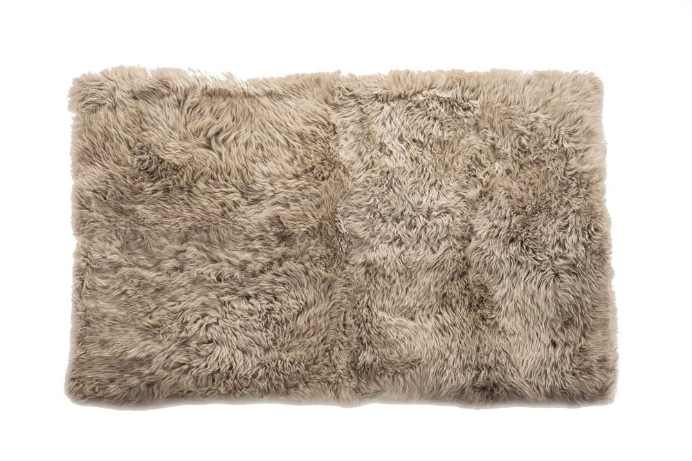 3' X 5' Taupe Genuine Sheepskin Area Rug