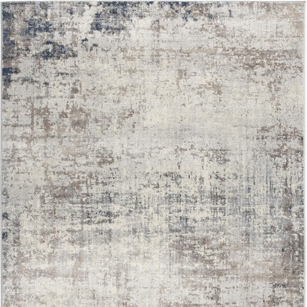 2' X 5' Navy Blue Distressed Striations Area Rug