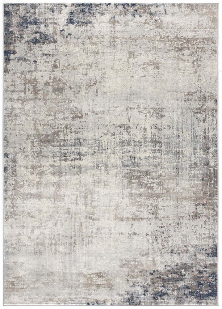 2' X 5' Navy Blue Distressed Striations Area Rug