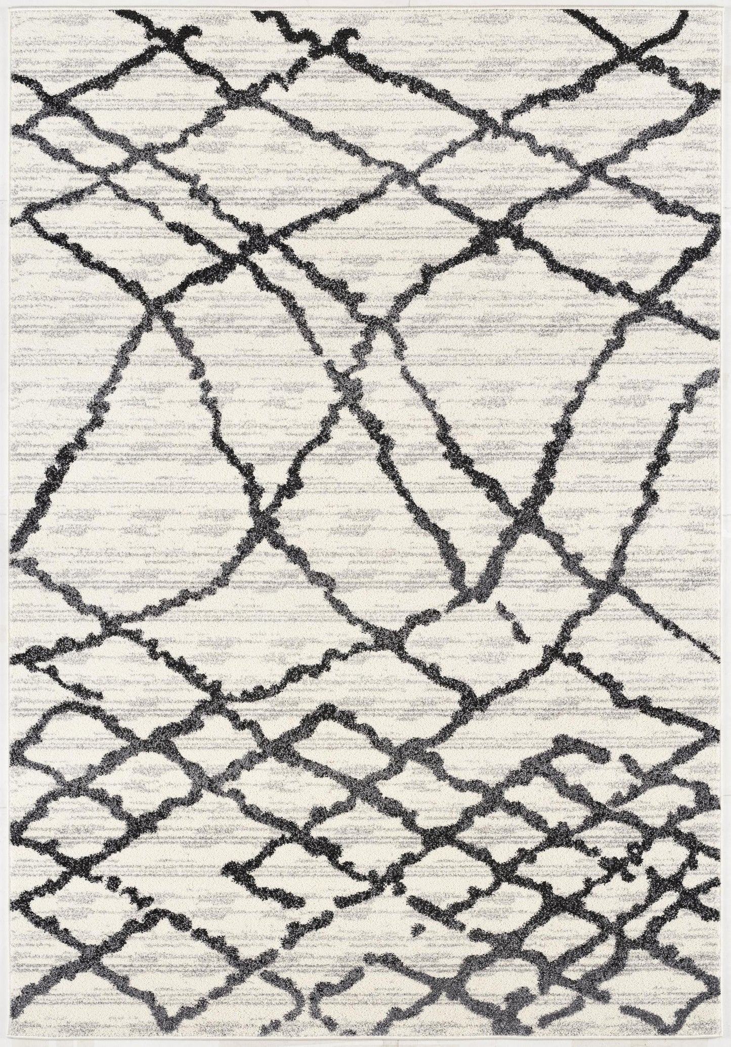 5' X 8' Gray And Black Modern Abstract Area Rug