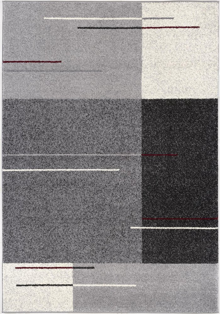 8' X 11' Gray Modern Geometric Area Rug