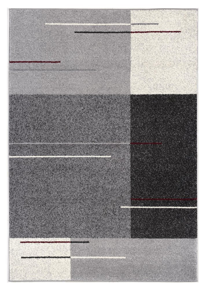 8' X 11' Gray Modern Geometric Area Rug