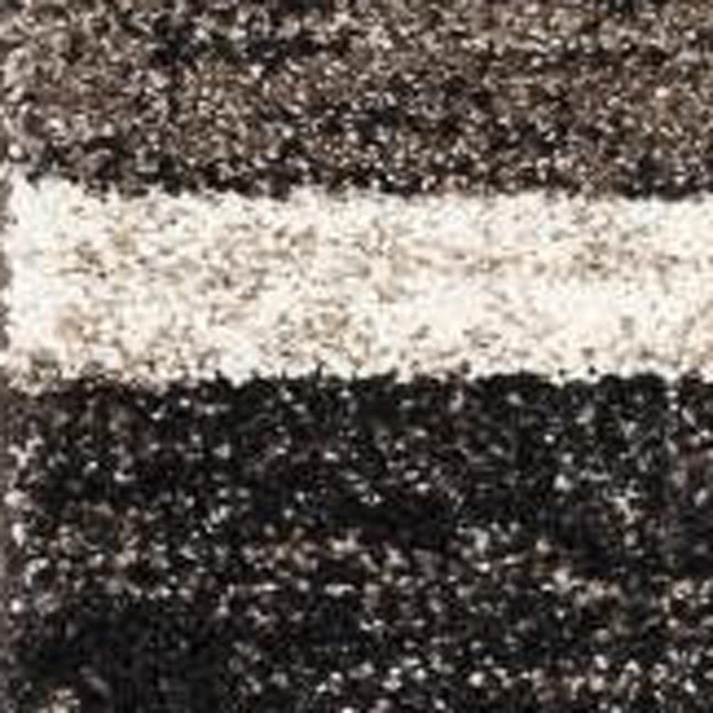 8' X 11' Brown And Beige Abstract Blocks Area Rug