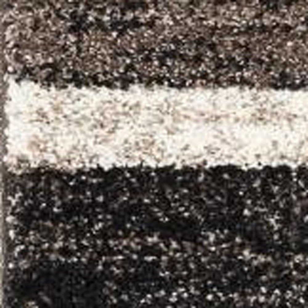 8' X 11' Brown And Beige Abstract Blocks Area Rug