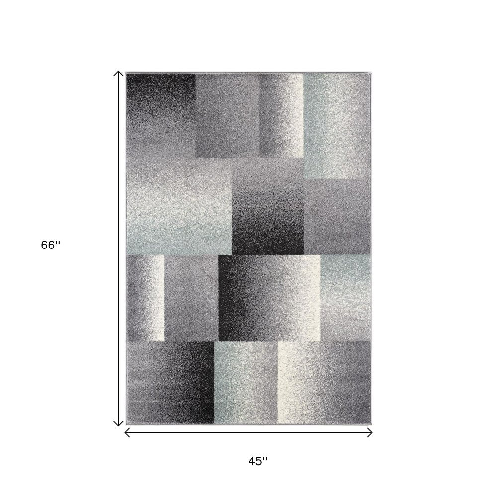 8' X 11' Gray Modern Geometric Area Rug