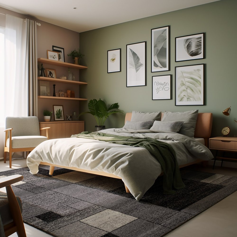 7' X 9' Gray Distressed Geometric Area Rug