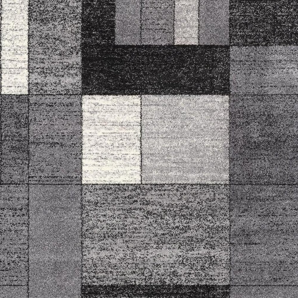 7' X 9' Gray Distressed Geometric Area Rug