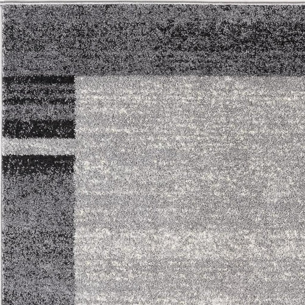 5' X 8' Gray Modern Bordered Area Rug