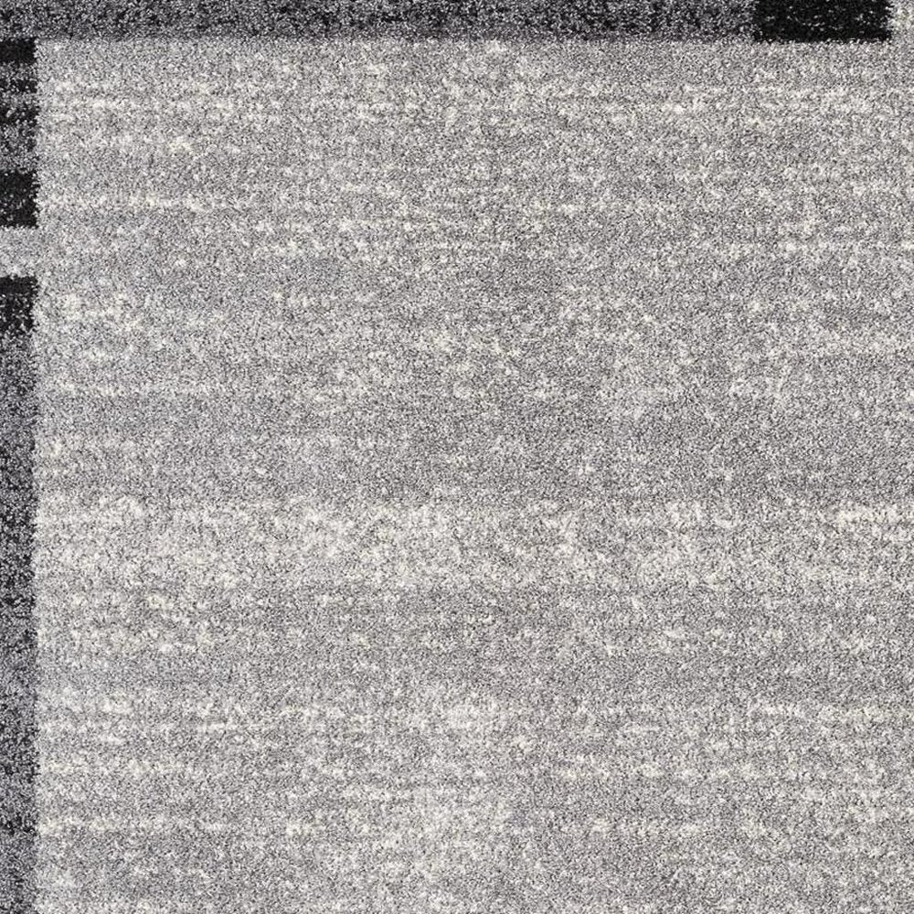 5' X 8' Gray Modern Bordered Area Rug