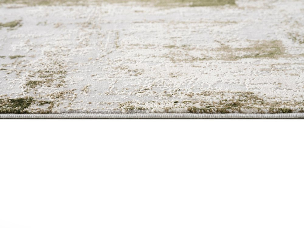 6' X 9' Green Abstract Dhurrie Area Rug