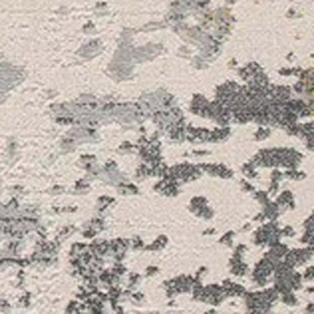 8' X 10' Gold Abstract Dhurrie Area Rug