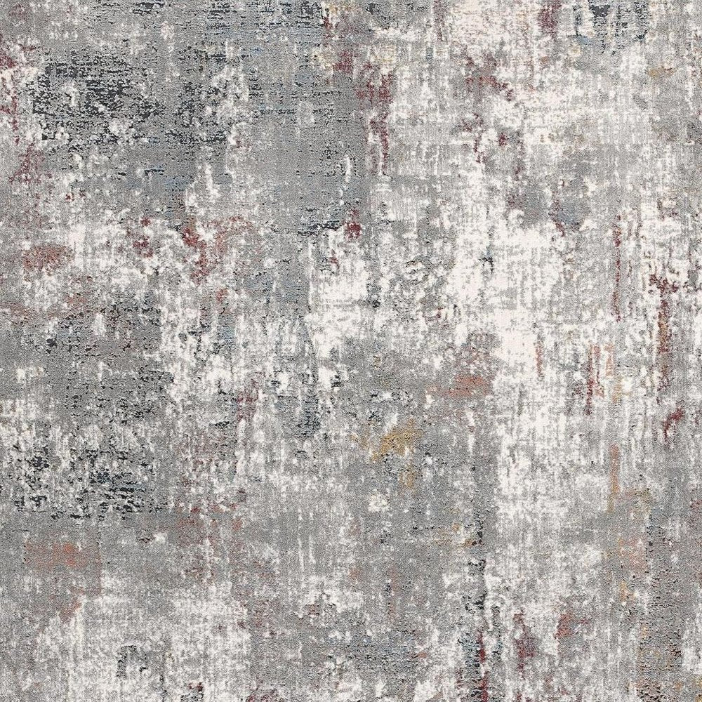 5' X 8' Gray And Ivory Abstract Area Rug