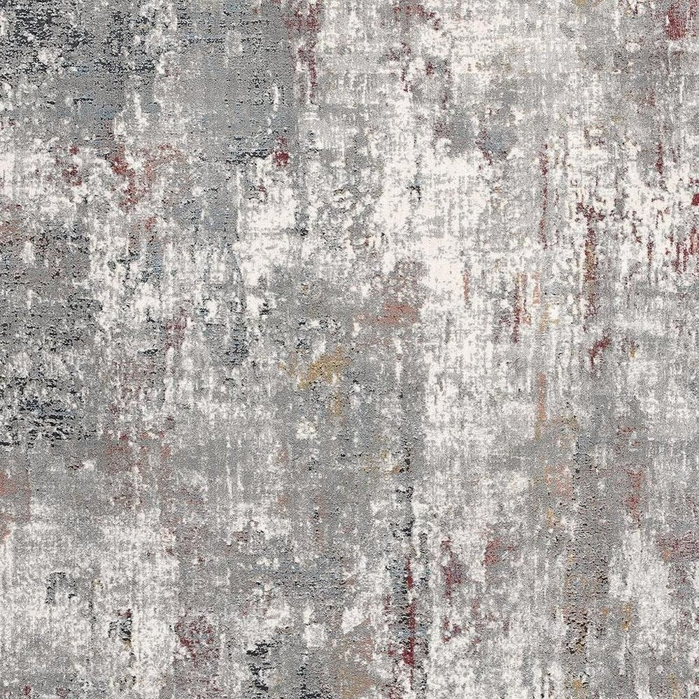 5' X 8' Gray And Ivory Abstract Area Rug