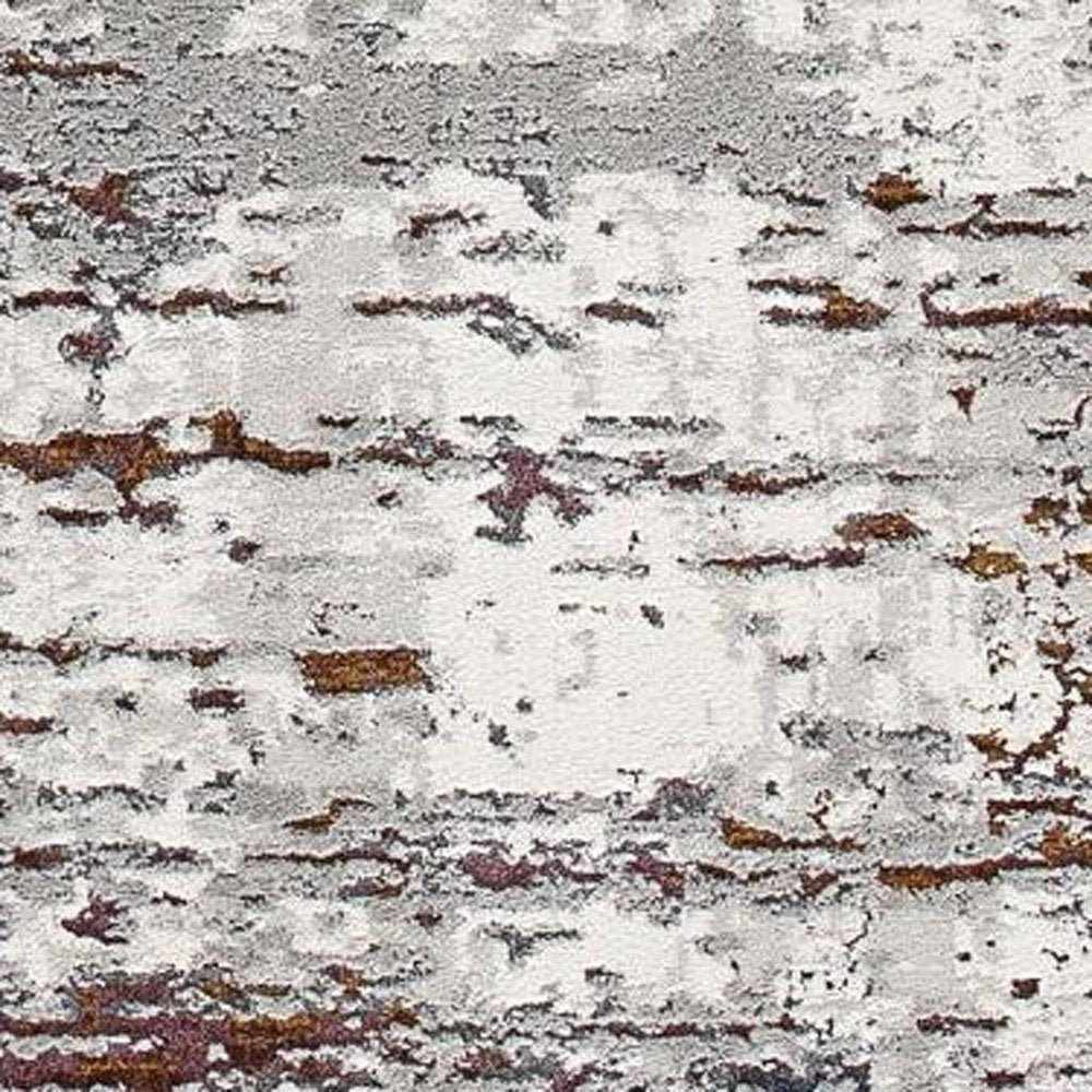 5' X 8' Gray And Brown Abstract Scraped Area Rug