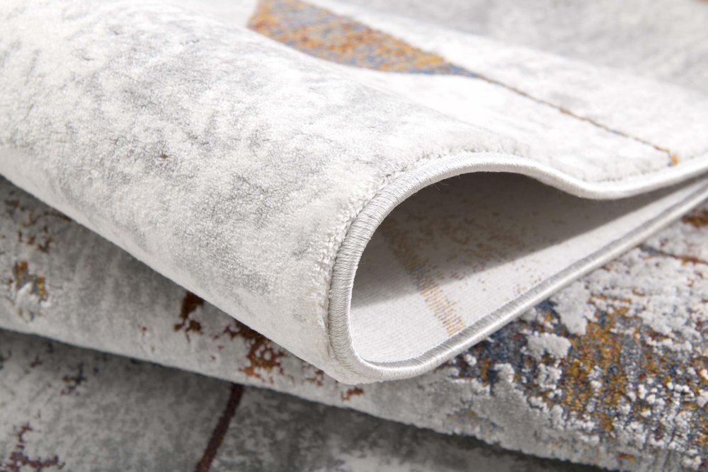 8' X 11' Grey Geometric Area Rug