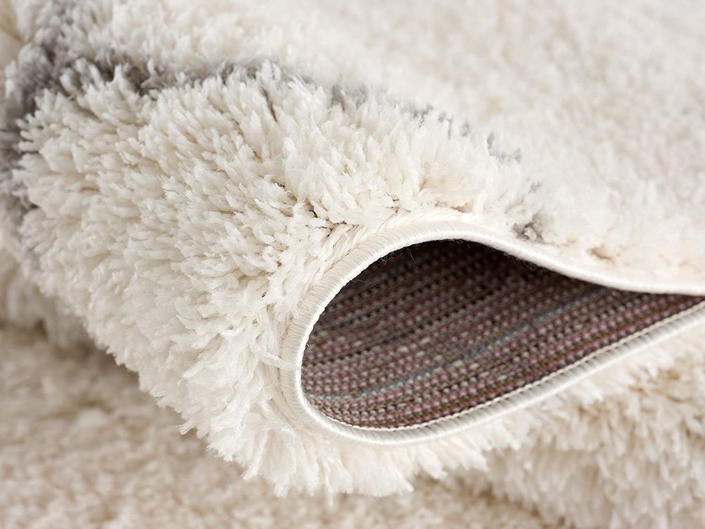 4' X 6' Ivory Modern Uneven Lattice Area Rug