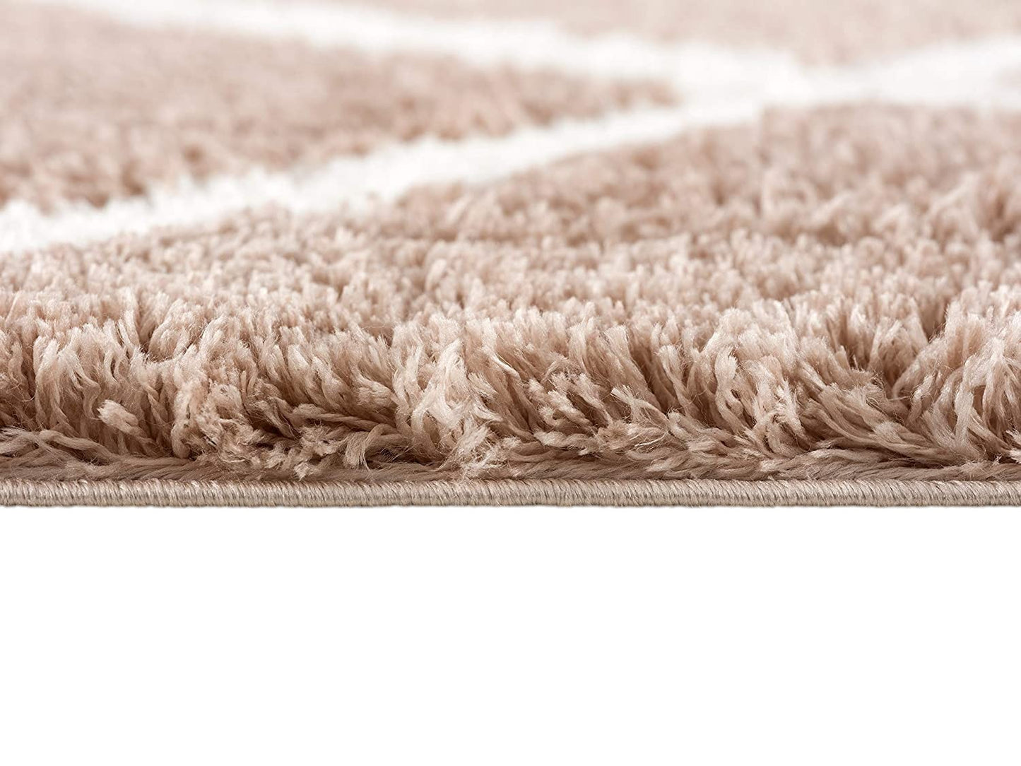 5' X 8' Beige Geometric Area Rug