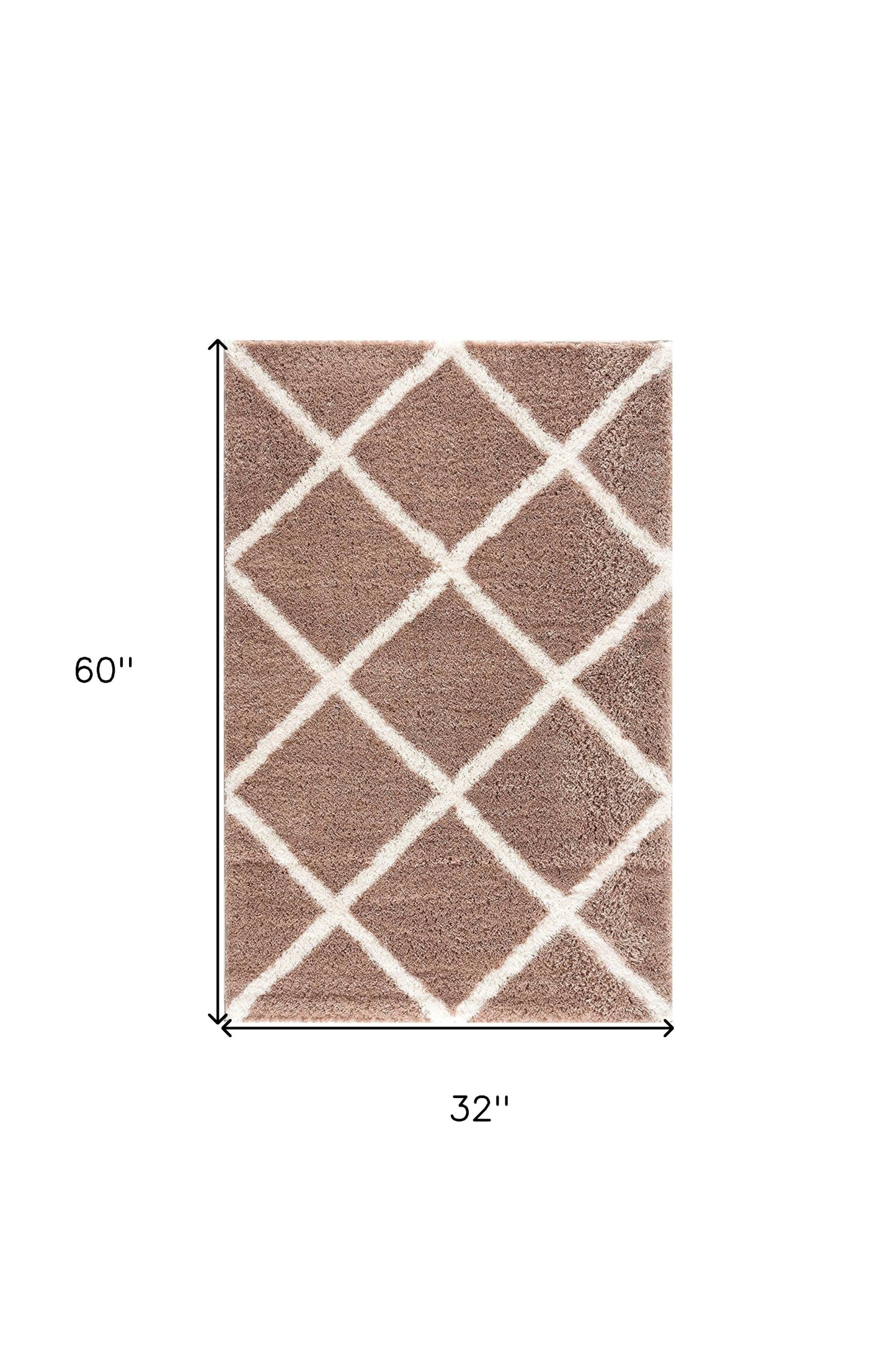 5' X 8' Beige Geometric Area Rug