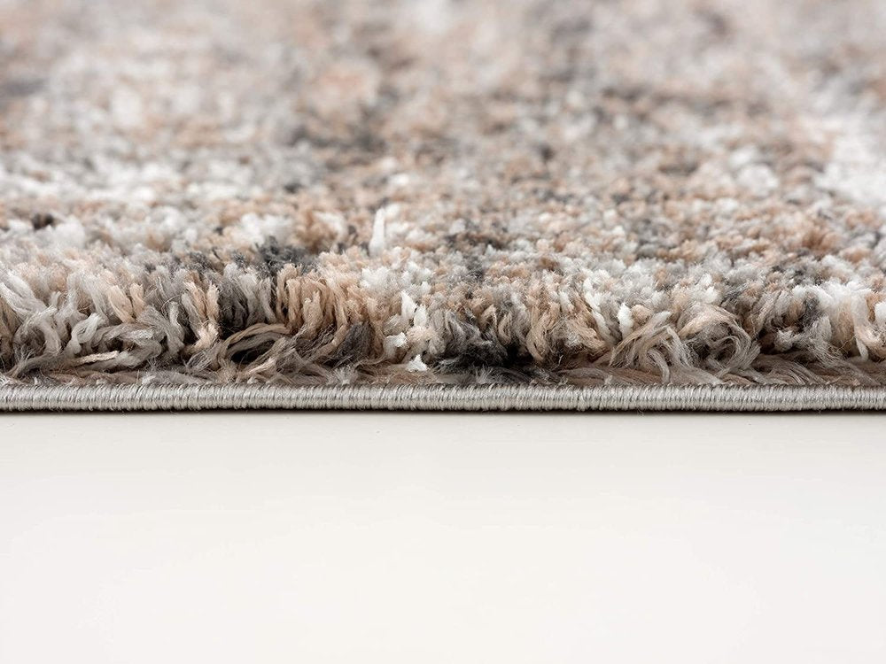 4' X 6' Ivory And Brown Retro Mod Area Rug