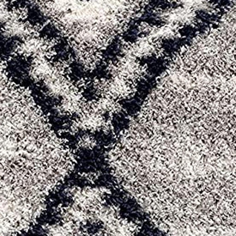 5' X 8' Gray And Navy Boho Chic Area Rug