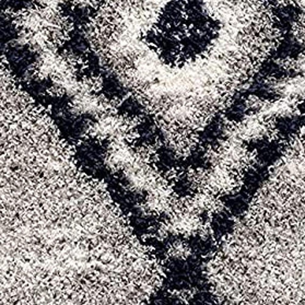 5' X 8' Gray And Navy Boho Chic Area Rug