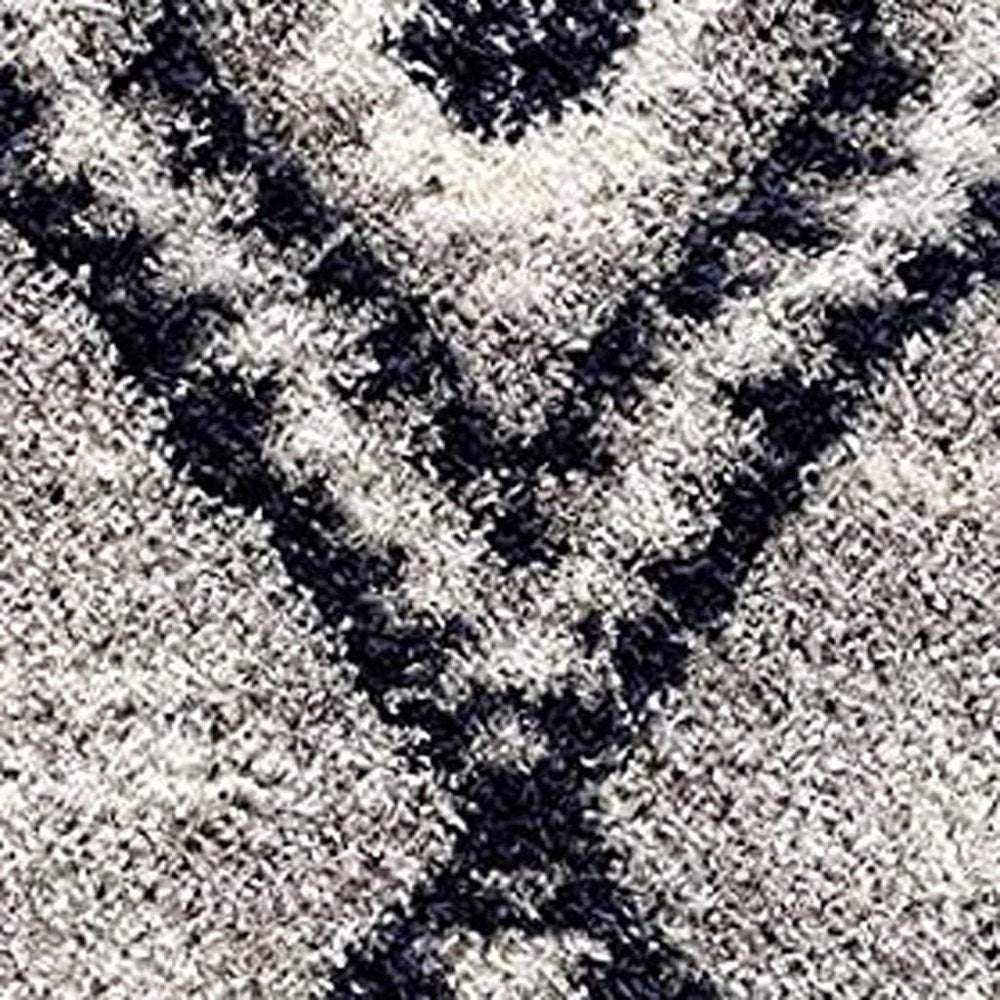 5' X 8' Gray And Navy Boho Chic Area Rug