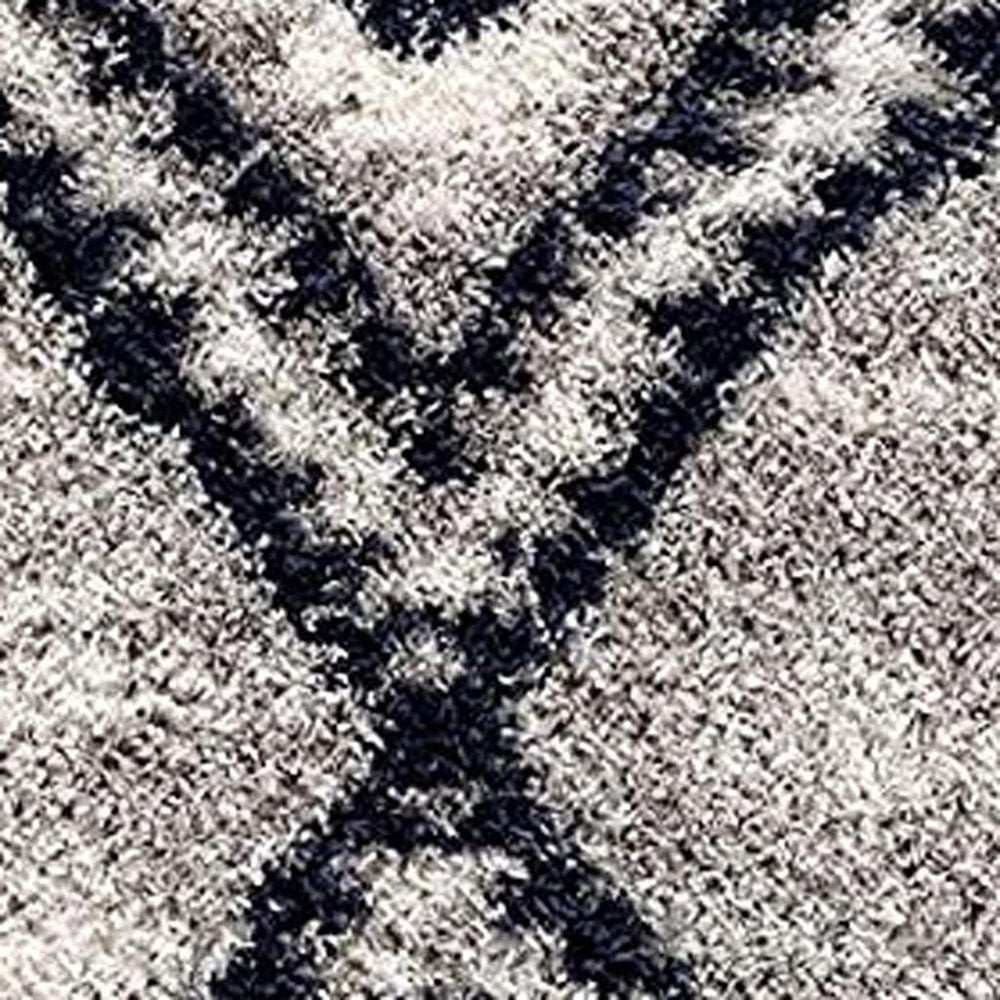 5' X 8' Gray And Navy Boho Chic Area Rug