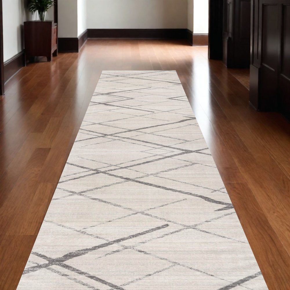 9' X 13' Gray Modern Abstract Pattern Area Rug