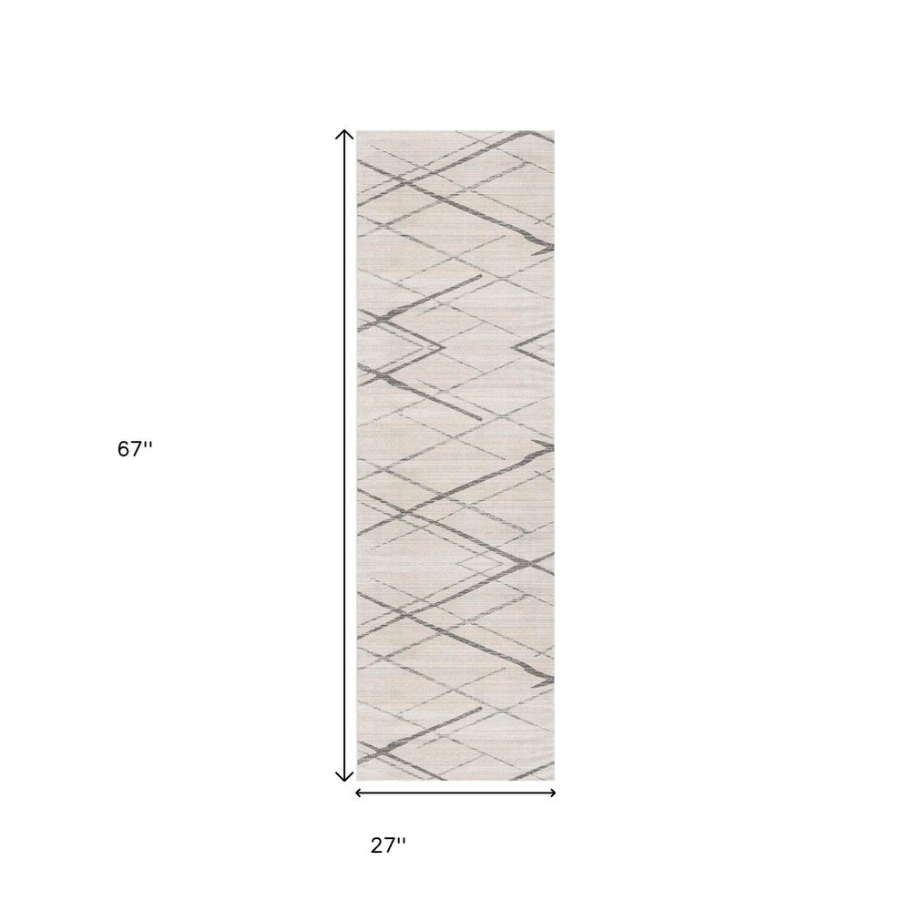 9' X 13' Gray Modern Abstract Pattern Area Rug