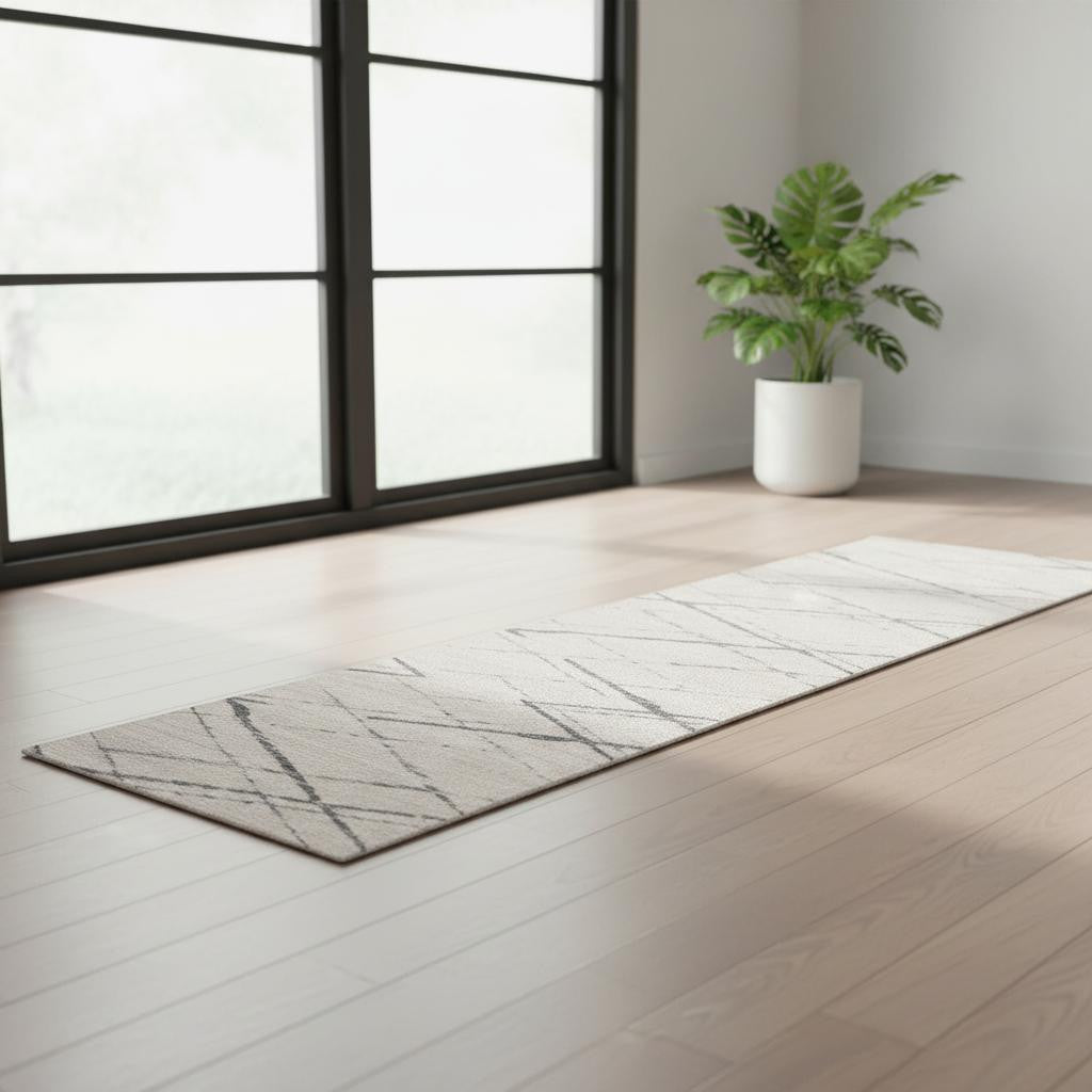 9' X 13' Gray Modern Abstract Pattern Area Rug