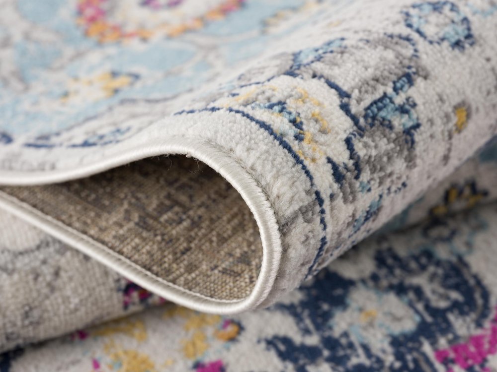 12' X 18' Rust Floral Washable Non Skid Area Rug