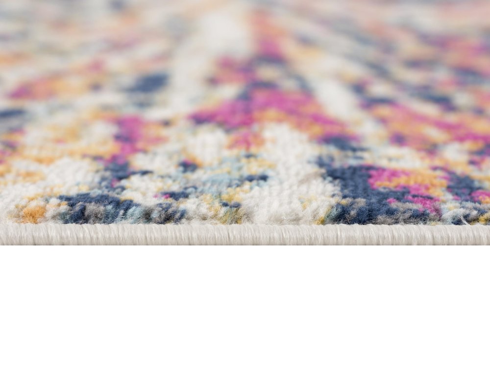 2' X 5' Cream Celestial Burst Abstract Area Rug