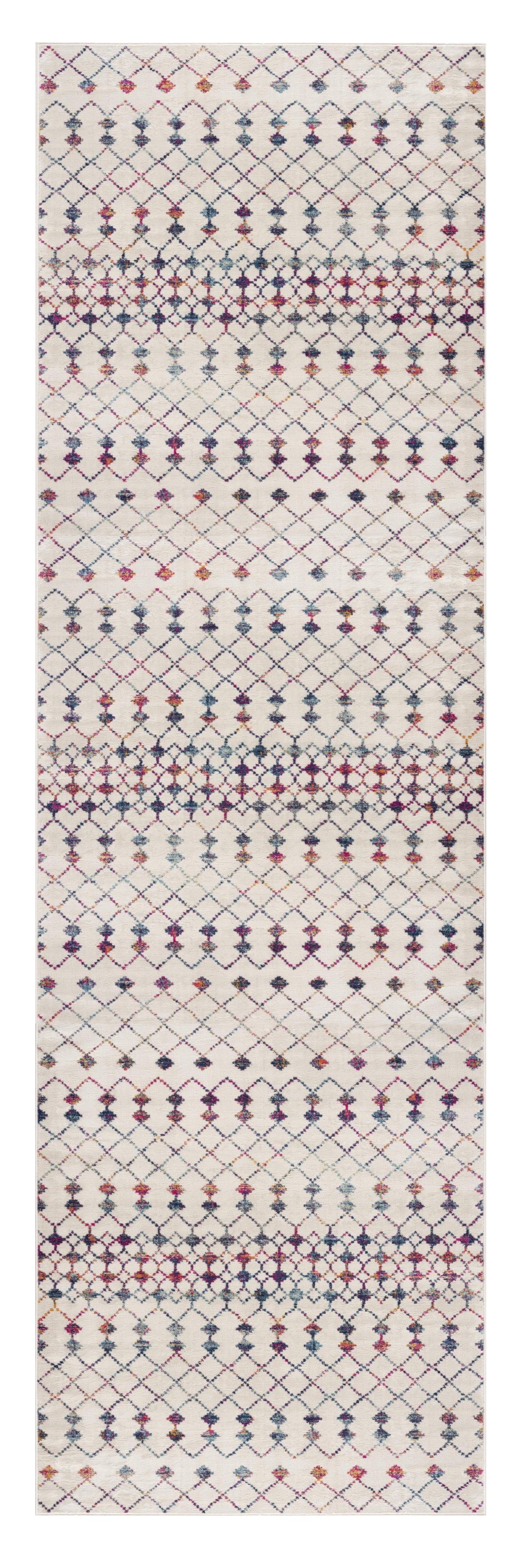 10' Cream Ikat Area Rug