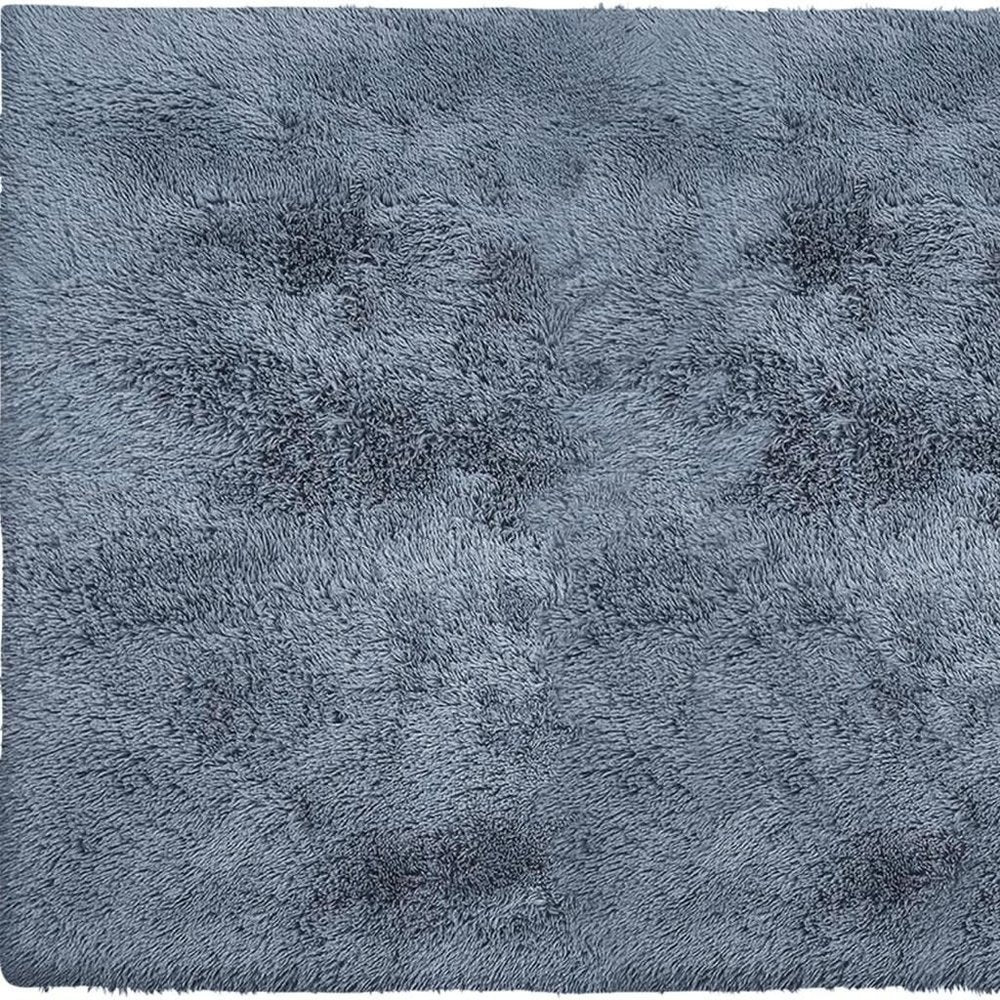 5' X 7' Gray Shag Non Skid Area Rug