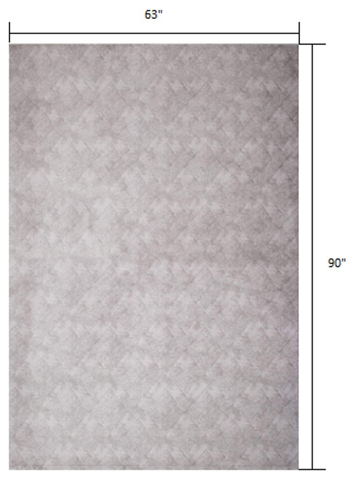 7' X 10' Gray Distressed Diamonds Area Rug