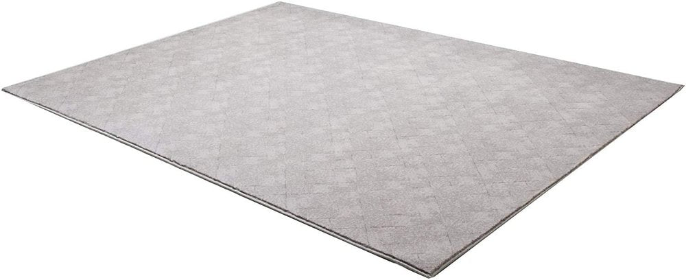 7' X 10' Gray Distressed Diamonds Area Rug