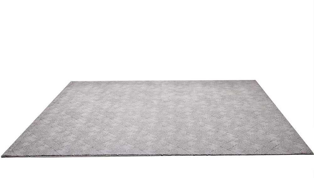 7' X 10' Gray Distressed Diamonds Area Rug
