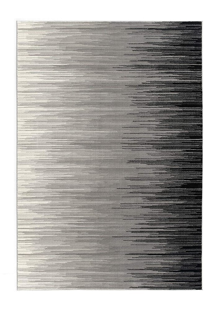 8' X 10' Black Abstract Dhurrie Area Rug