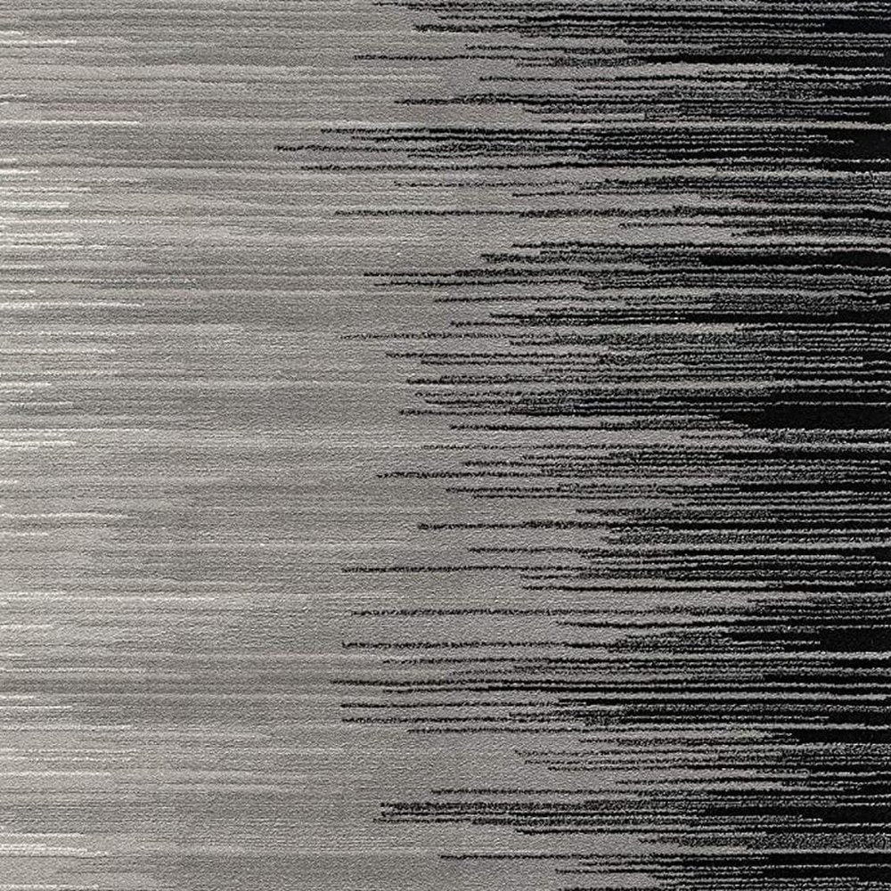 8' X 10' Black Abstract Dhurrie Area Rug