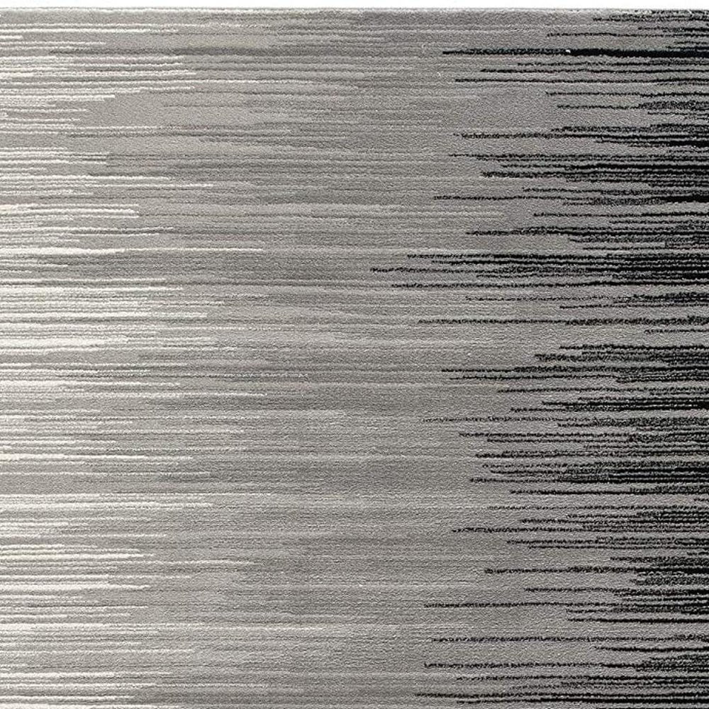 8' X 10' Black Abstract Dhurrie Area Rug