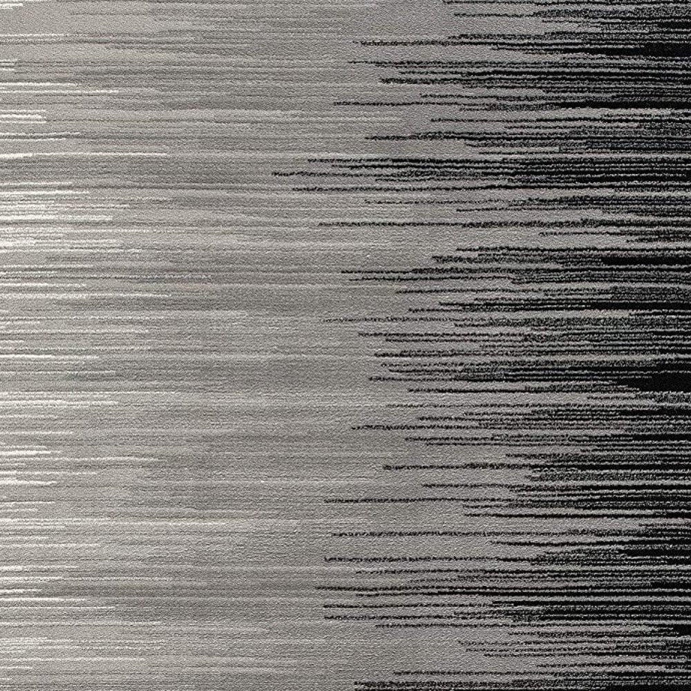 8' X 10' Black Abstract Dhurrie Area Rug