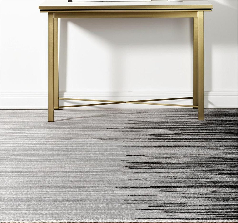 8' X 10' Black Abstract Dhurrie Area Rug